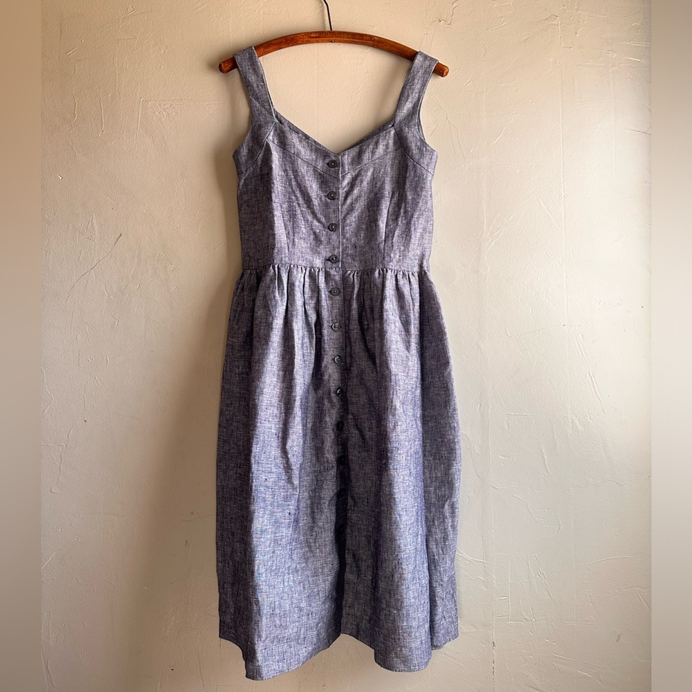 Liz Alig linen sleeveless halter sundress